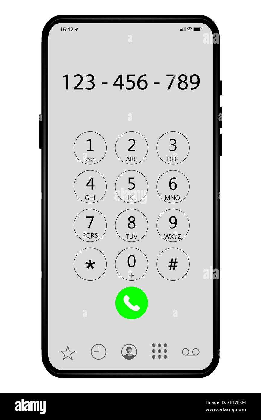 Teclado con números y letras en la pantalla del teléfono. Teclado de  interfaz de usuario para smartphone. Plantilla de teclado en un dispositivo  táctil. Imagen vectorial Imagen Vector de stock - Alamy