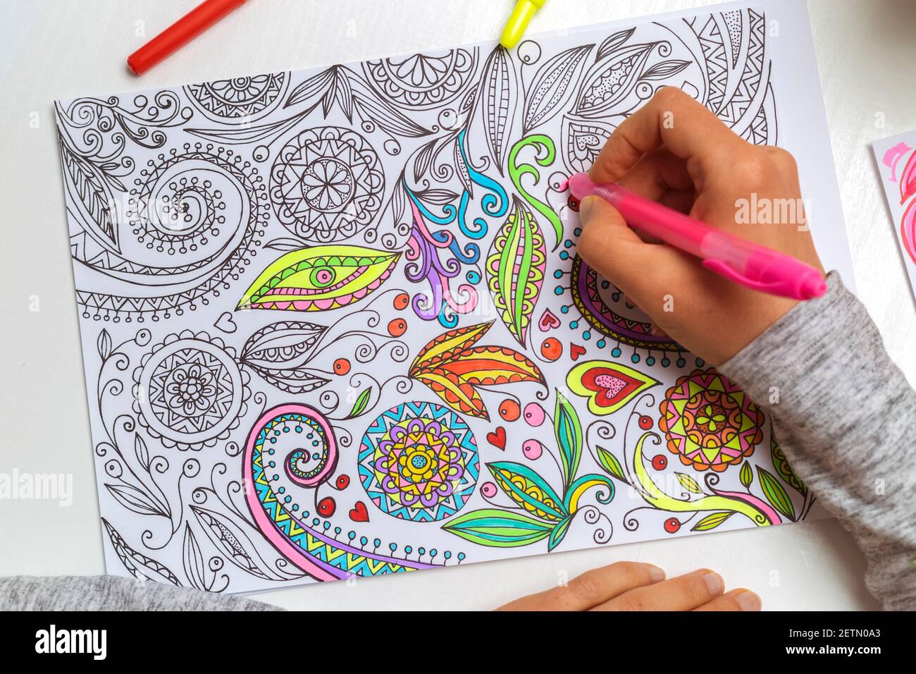 Dibujos para colorear para los adultos: el follaje | Cuaderno de espiral