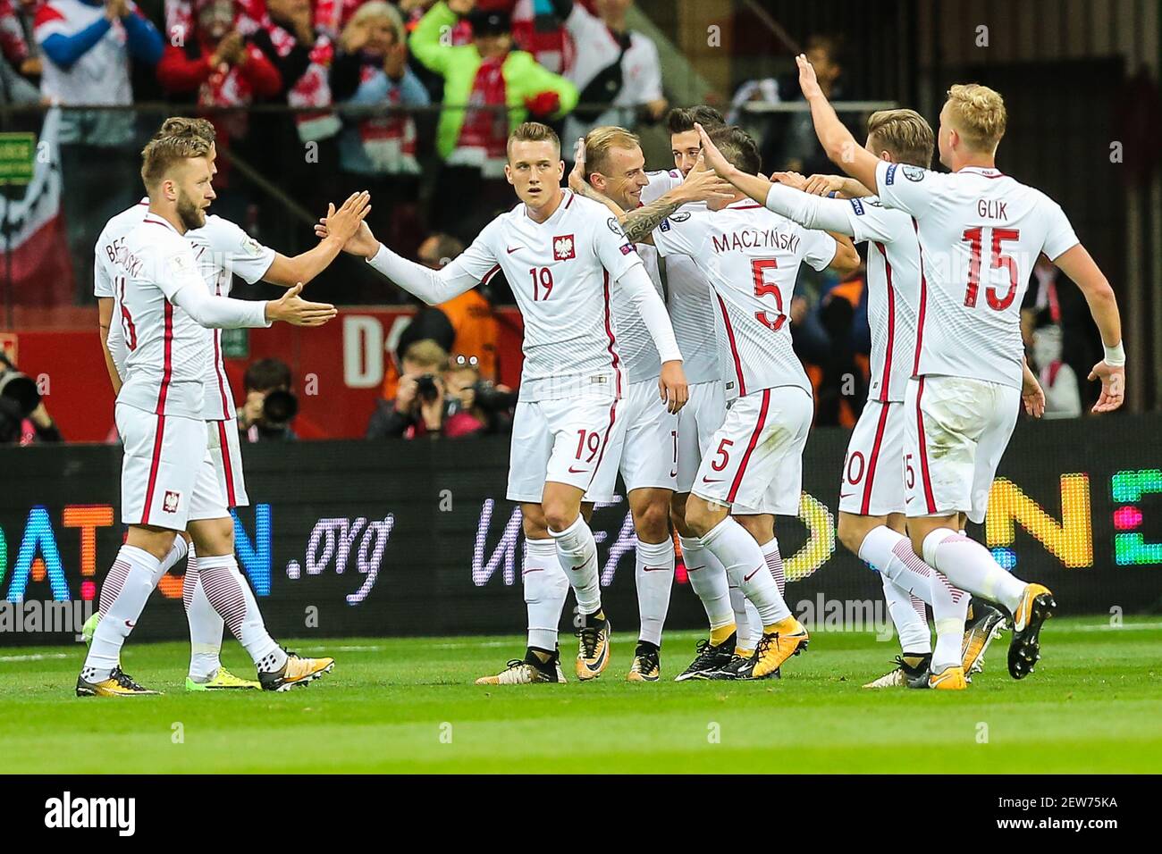 08.10.2017, Warszawa, pilka nozna, kwalifikacje do Mistrzostw Swiata