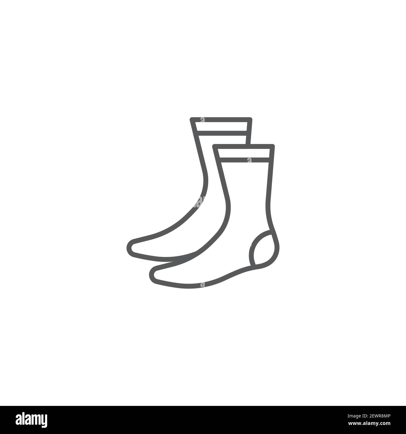 icono lineal de calcetines calientes. sox. símbolo de contorno de