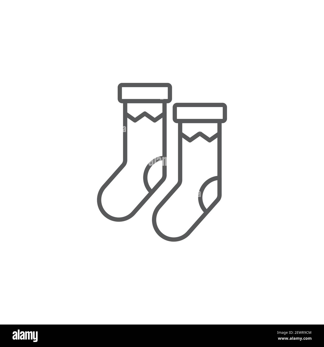 Icono de calcetines, color, línea, contorno de señal vectorial, estilo  lineal pictograma aislado en blanco. Símbolo, ilustración del logotipo  Imagen Vector de stock - Alamy