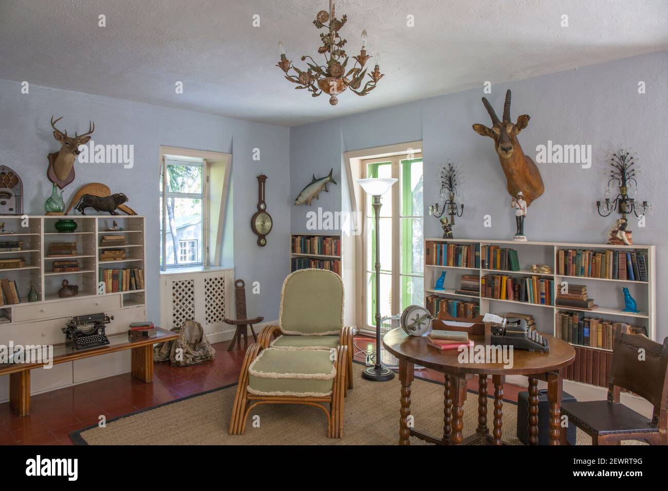 Estudio del autor en la casa y museo Ernest Hemingway, Old Town, Key West, Florida Keys, Estados Unidos de América, América del Norte Foto de stock