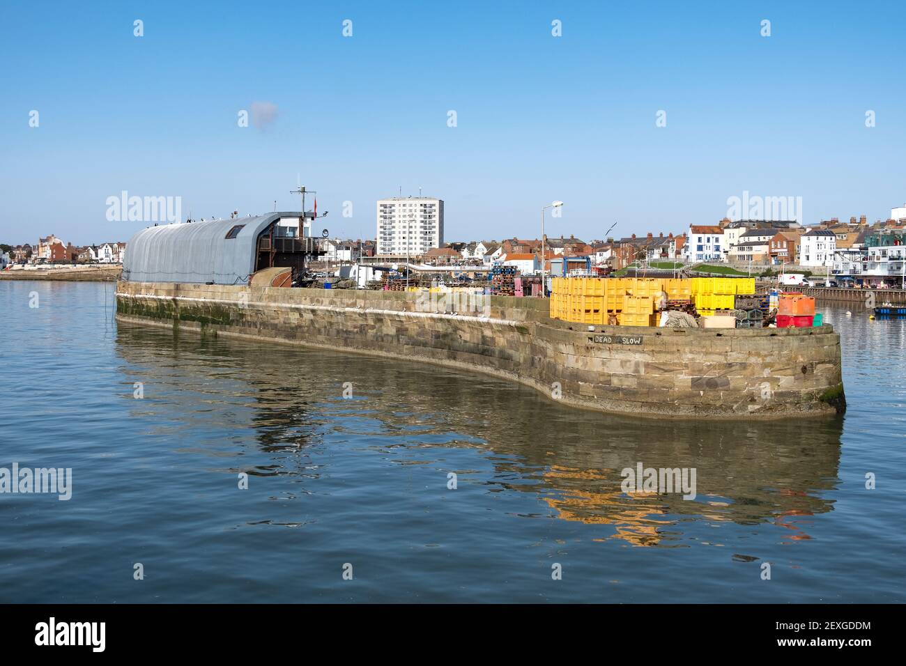 Escena del puerto en Bridlington, Reino Unido Foto de stock