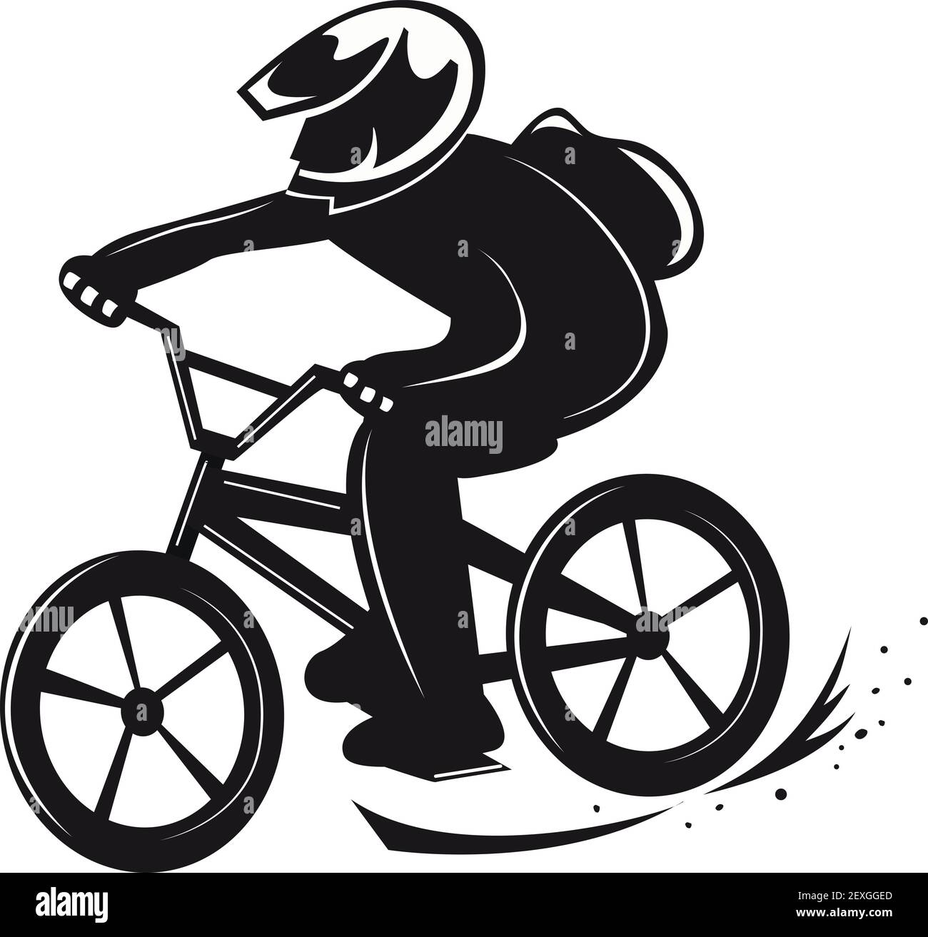 Mountain bike vector logo design fotografías e imágenes de alta resolución  - Alamy