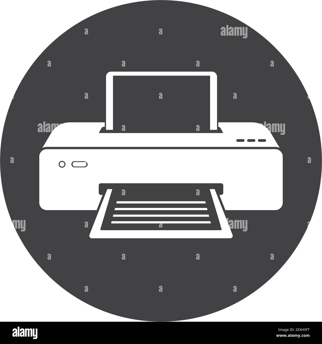 plantilla de diseño de ilustración de icono de vector de impresora Imagen  Vector de stock - Alamy