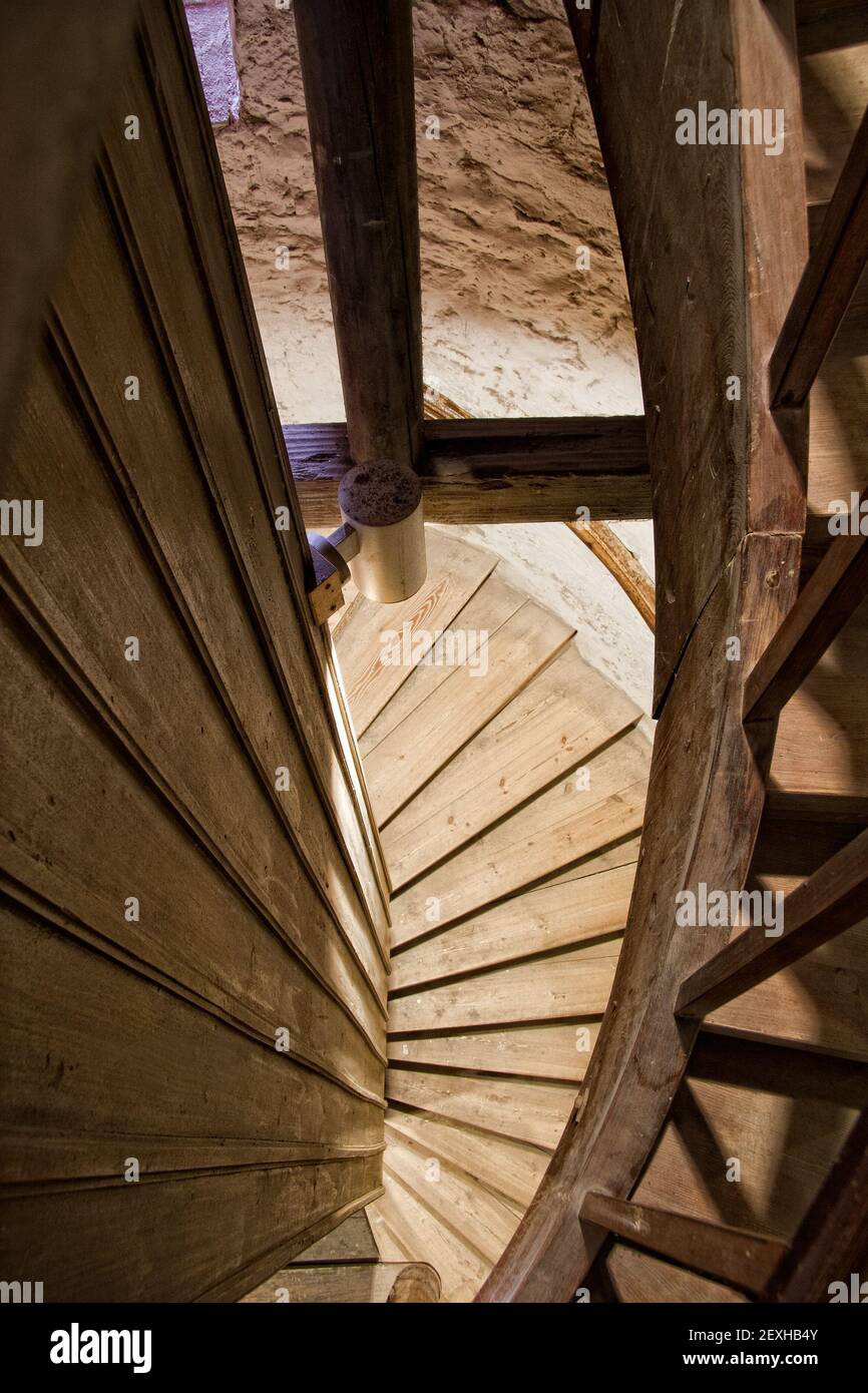 Escalera de madera Foto de stock
