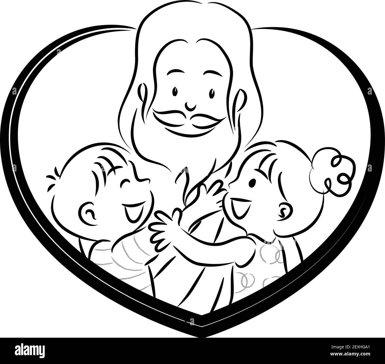 Jesus dibujo animado Imágenes de stock en blanco y negro - Alamy