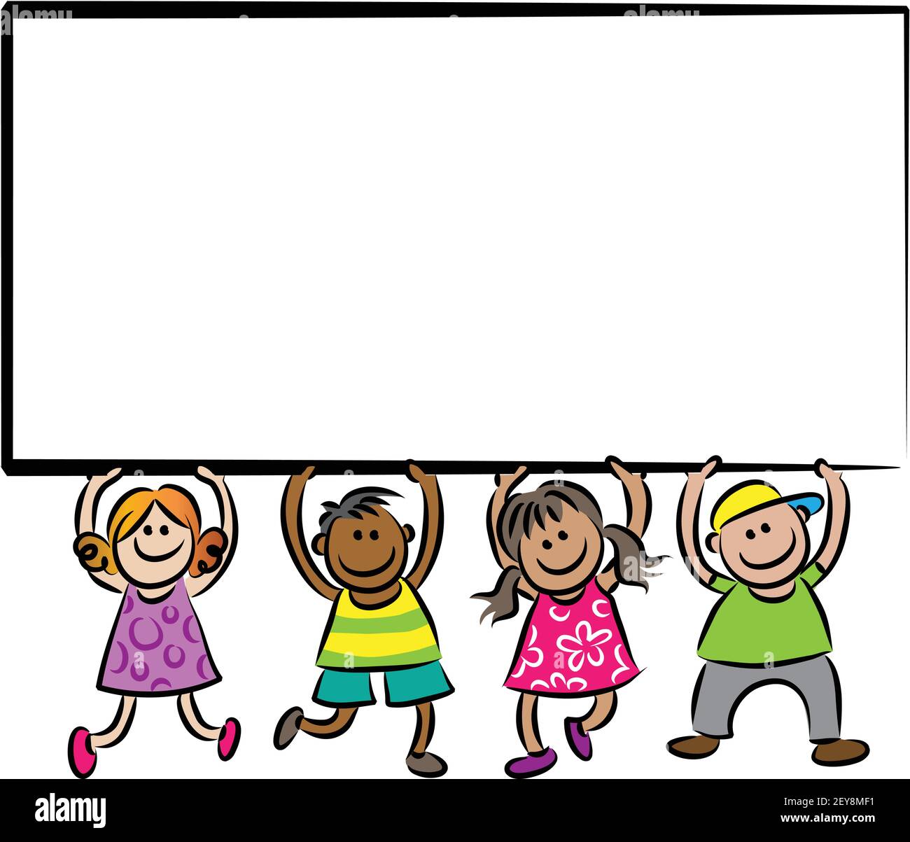 vector dibujos animados niños mantener en blanco tarjeta borde marco de fondo Imagen Vector de stock - Alamy vector dibujos animados niños mantener en blanco tarjeta borde marco de fondo Imagen Vector de stock - Alamy