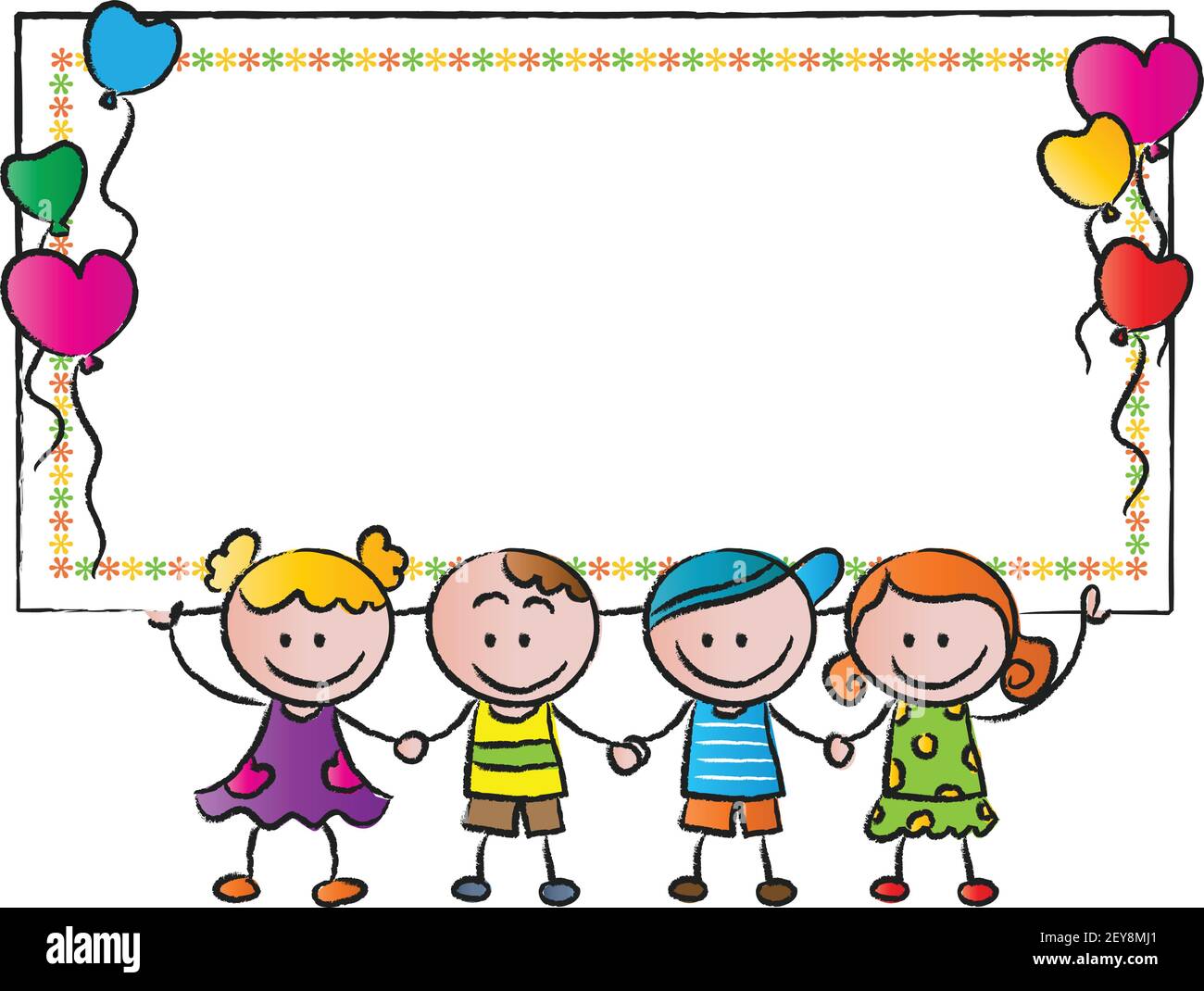 vector dibujos animados niños mantener en blanco tarjeta borde marco de fondo Imagen Vector de stock - Alamy vector dibujos animados niños mantener en blanco tarjeta borde marco de fondo Imagen Vector de stock - Alamy