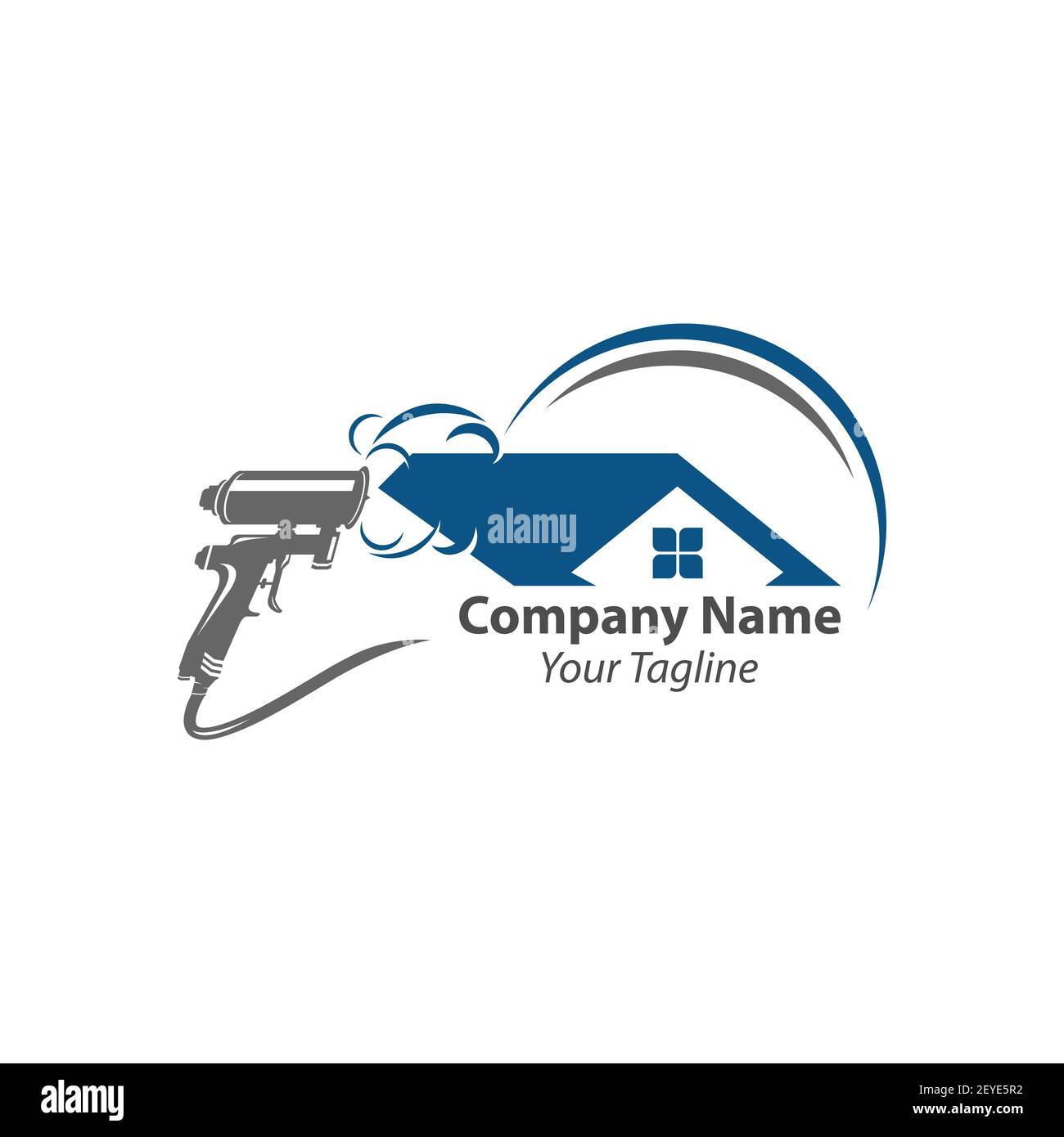 Plantilla de diseño de logotipo de aislamiento de pistola de espuma Vector aislado Ilustración del Vector