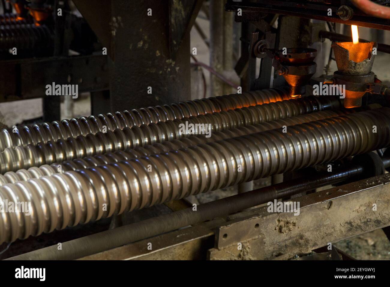 Producción de mármol en la fábrica de Marble King en Paden City