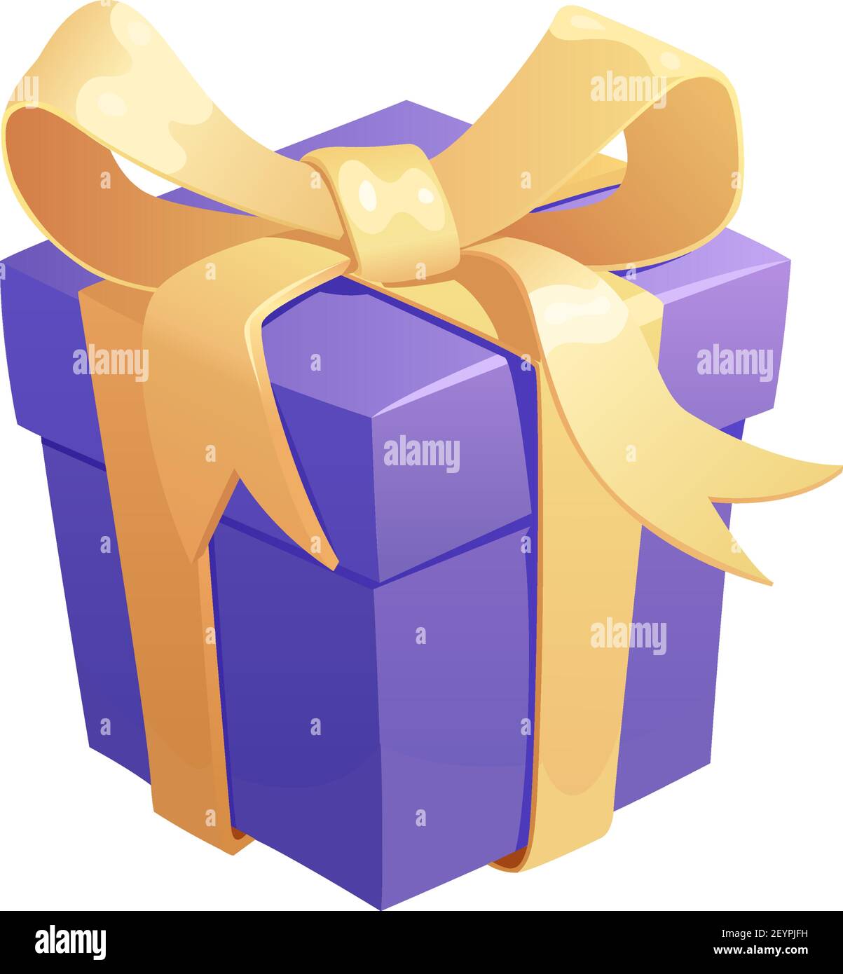Cuadro de regalo icono de dibujos animados del presente. Caja de regalo y  bolsa de regalo con lazo de cinta para sorpresa de cumpleaños y San  Valentín, Navidad y año Nuevo Imagen