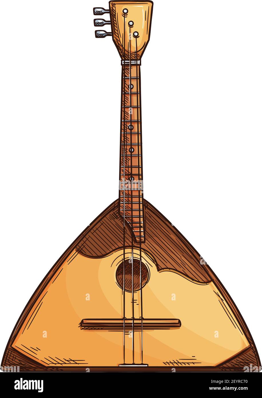 Balalaika rusa aislado instrumento musical popular. Vector retro música  folk guitarra, herramienta de cuerda Imagen Vector de stock - Alamy