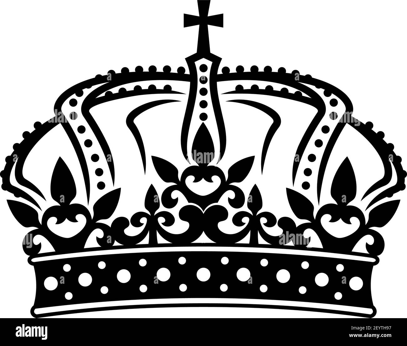 Corona real símbolo aislado de rey o reina. Vector monarca o traje de  emperador, signo de la realeza Imagen Vector de stock - Alamy