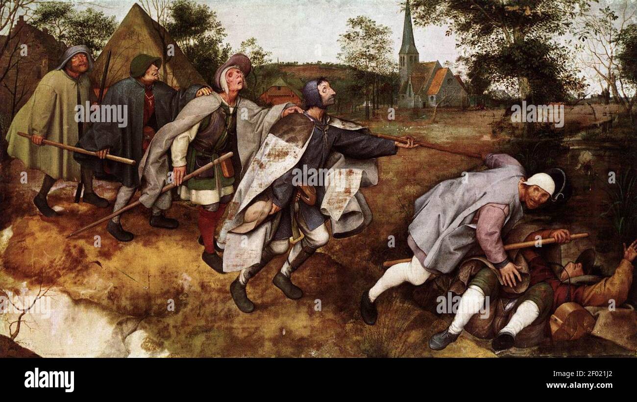 Pieter Bruegel el Viejo la parábola de los Ciegos Guiando a los