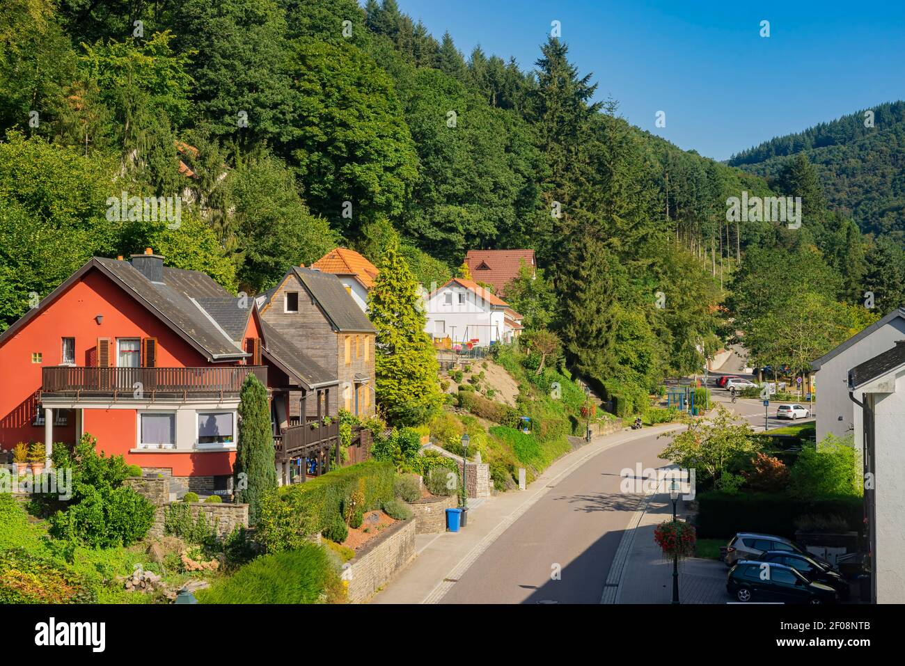 Hermosas campiñas escena de VIANDEN, Luxemburgo Foto de stock