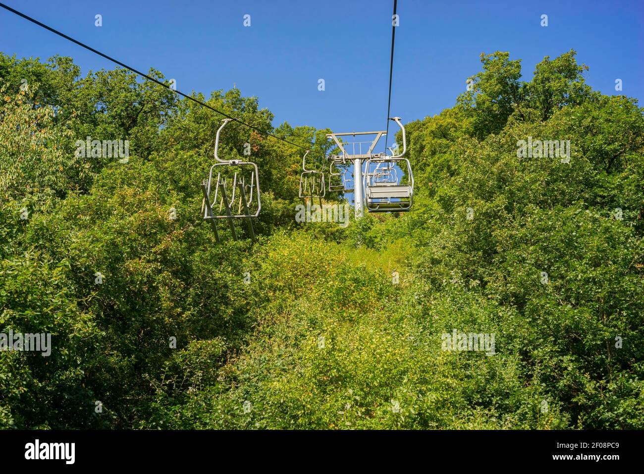 Teleférico en la zona de Vianden en Luxemburgo Foto de stock