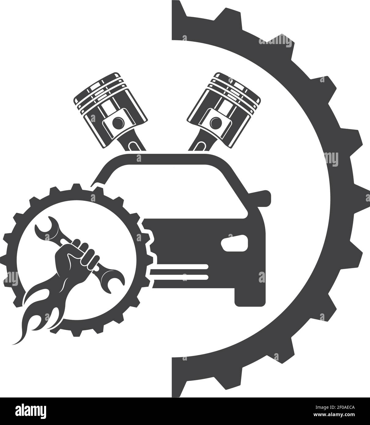 icono de reparación de coches logotipo vector ilustración plantilla de diseño Ilustración del Vector