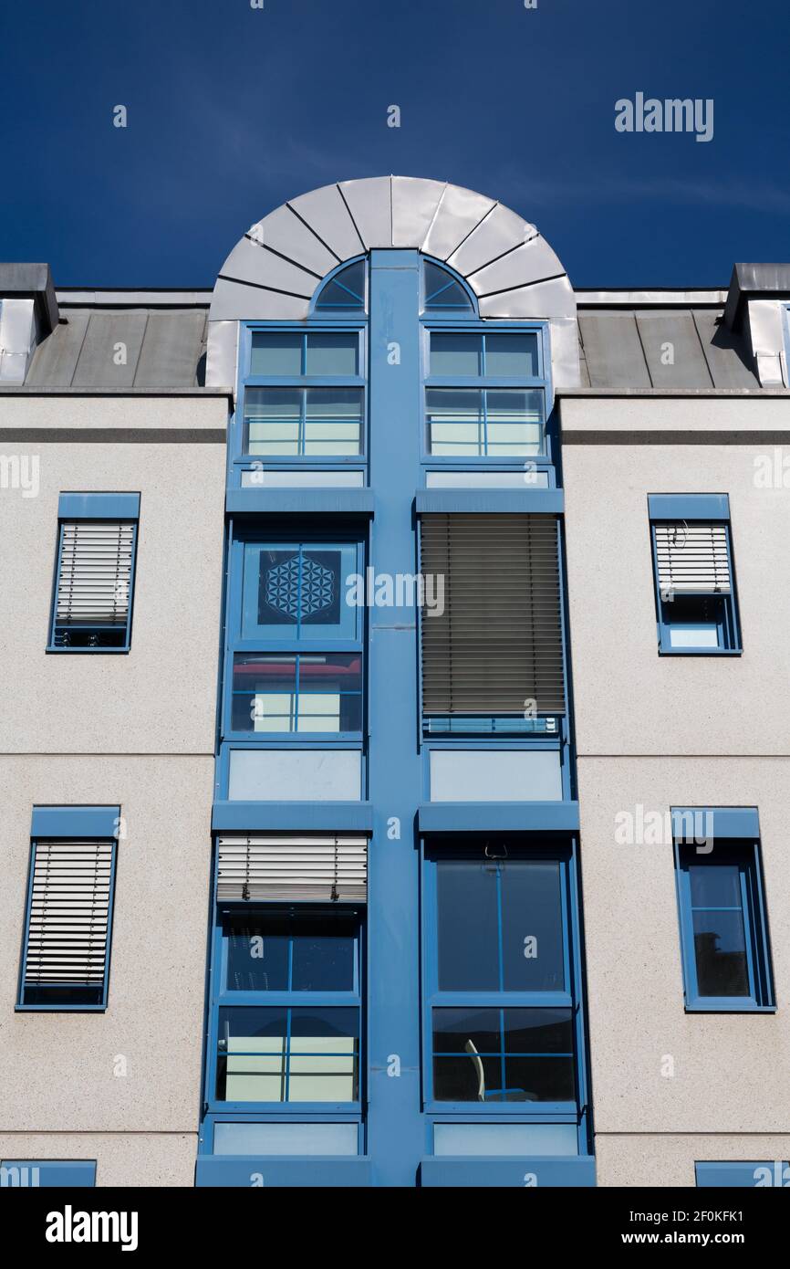 Edificio azul Foto de stock