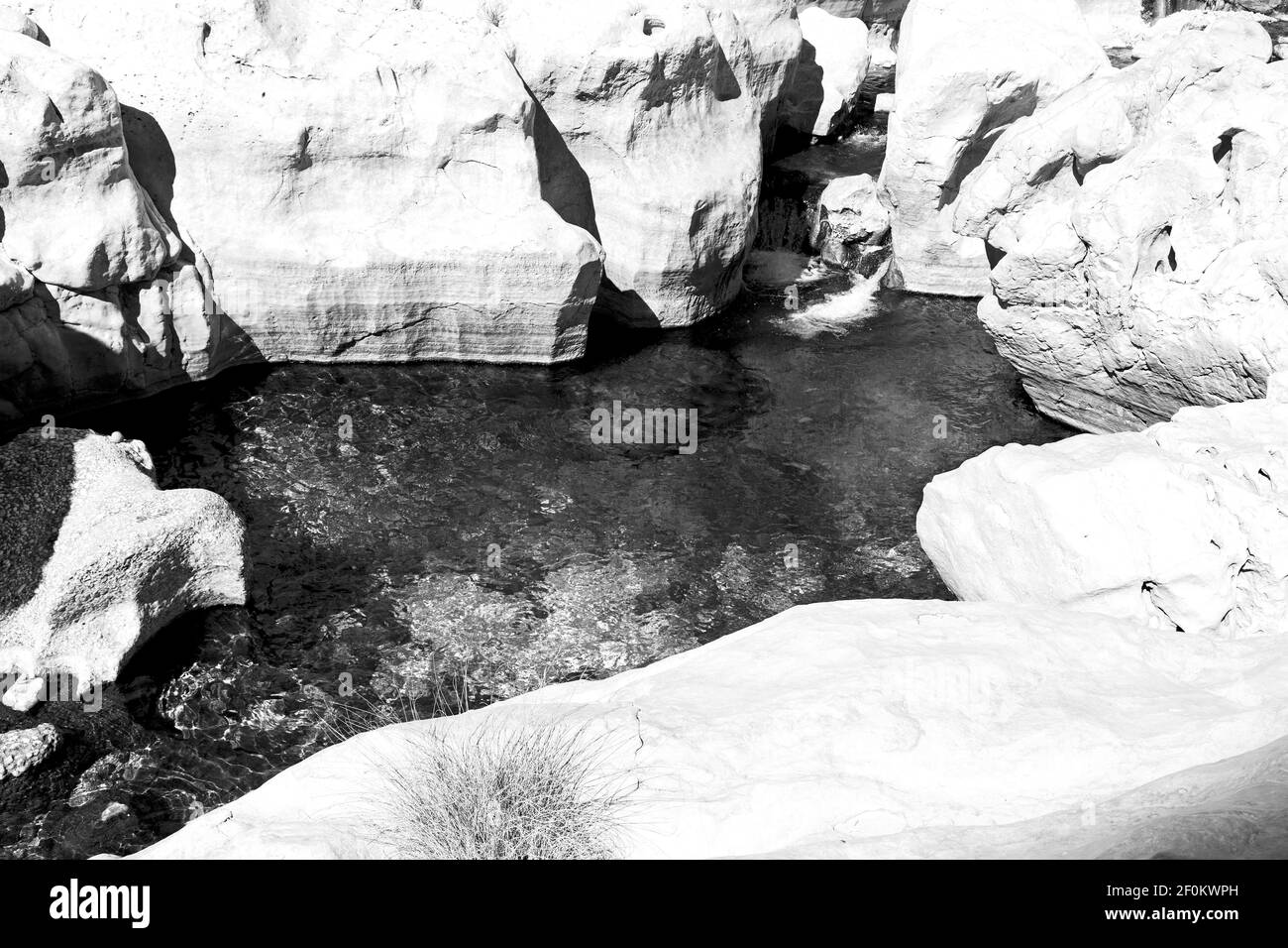 En omán cañón de agua Foto de stock