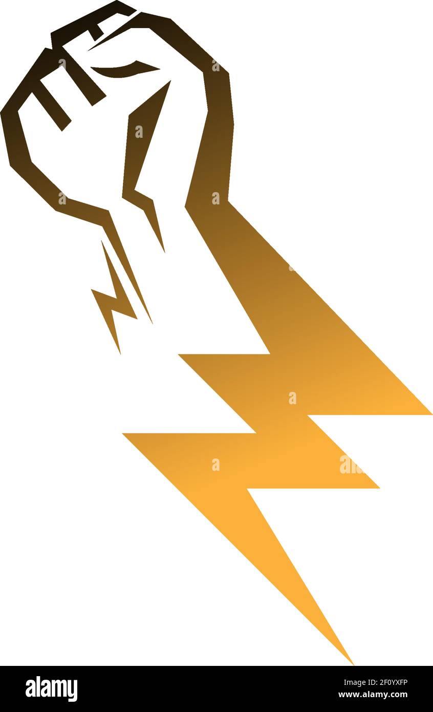 Símbolo de poder icono de relámpago logotipo diseño vector ilustración