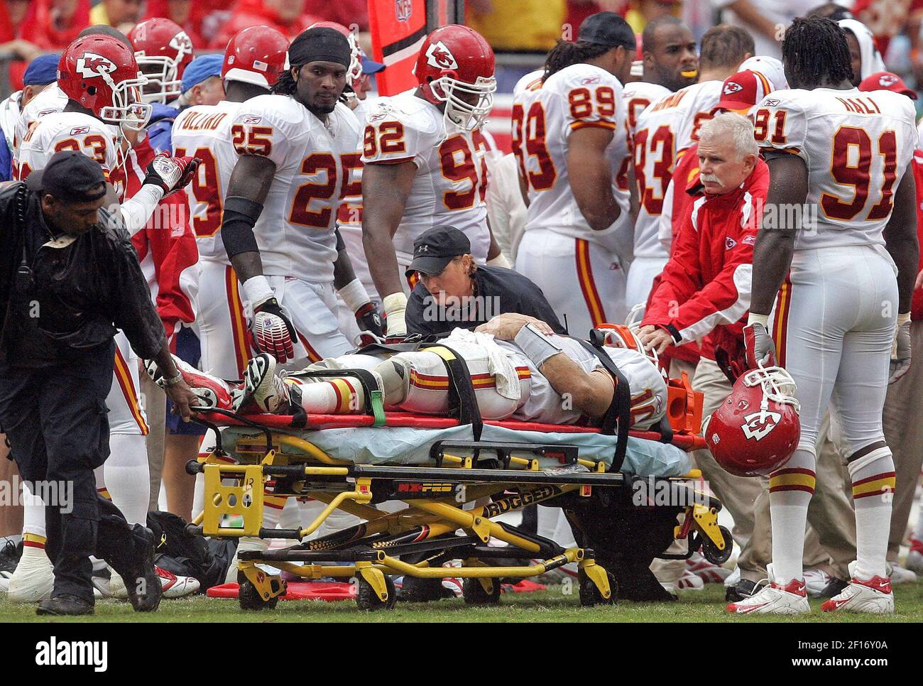 Trent Green, de los Chiefs de Kansas City, se encuentra fuera del