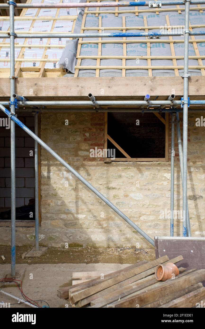 Construcción de piedra de un solo piso. Inglaterra Foto de stock