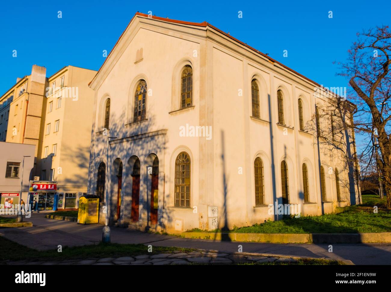 Nová libeňská synagoga, Sinagoga de Nueva Liben, Palmovka, Liben, Praga, República Checa Foto de stock