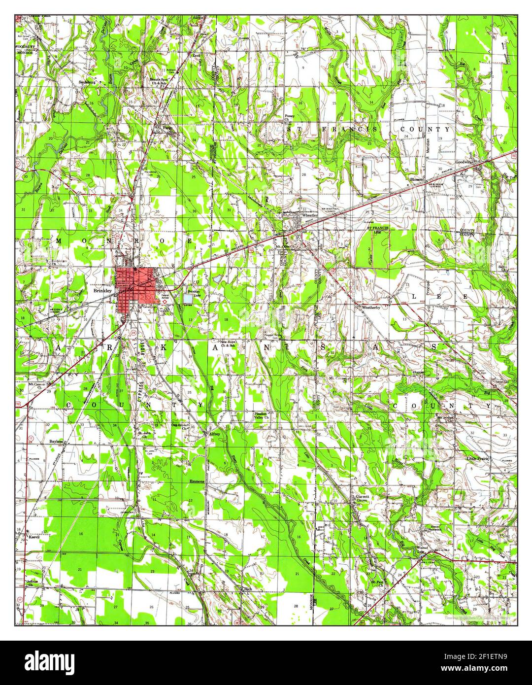 Mapa De Brinkley Arkansas Fotos e Imágenes de stock Alamy