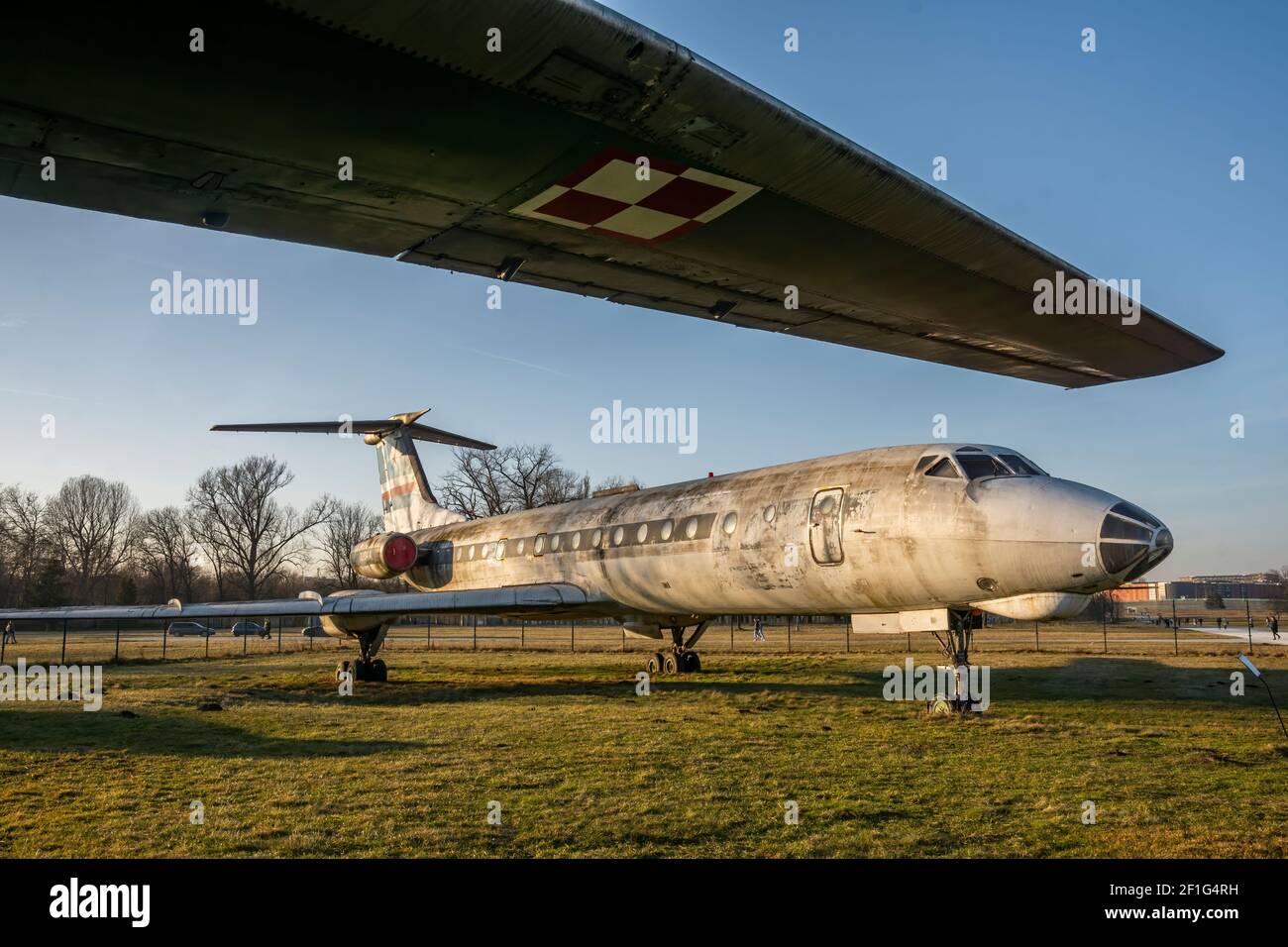 Tupolev tu-134a - Museo de la Aviación Polaca, Cracovia, Polonia, Europa Foto de stock