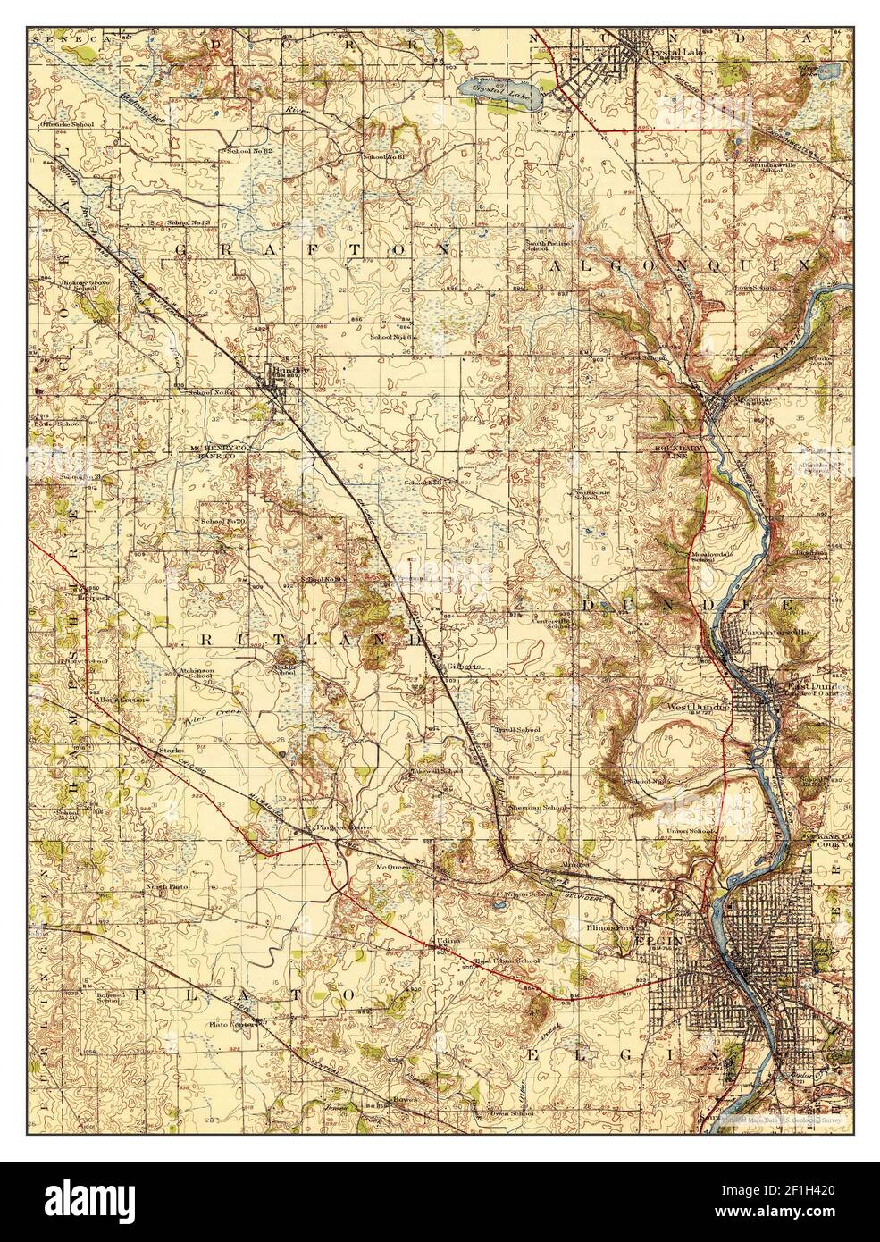 Mapa de elgin illinois Imágenes recortadas de stock Alamy