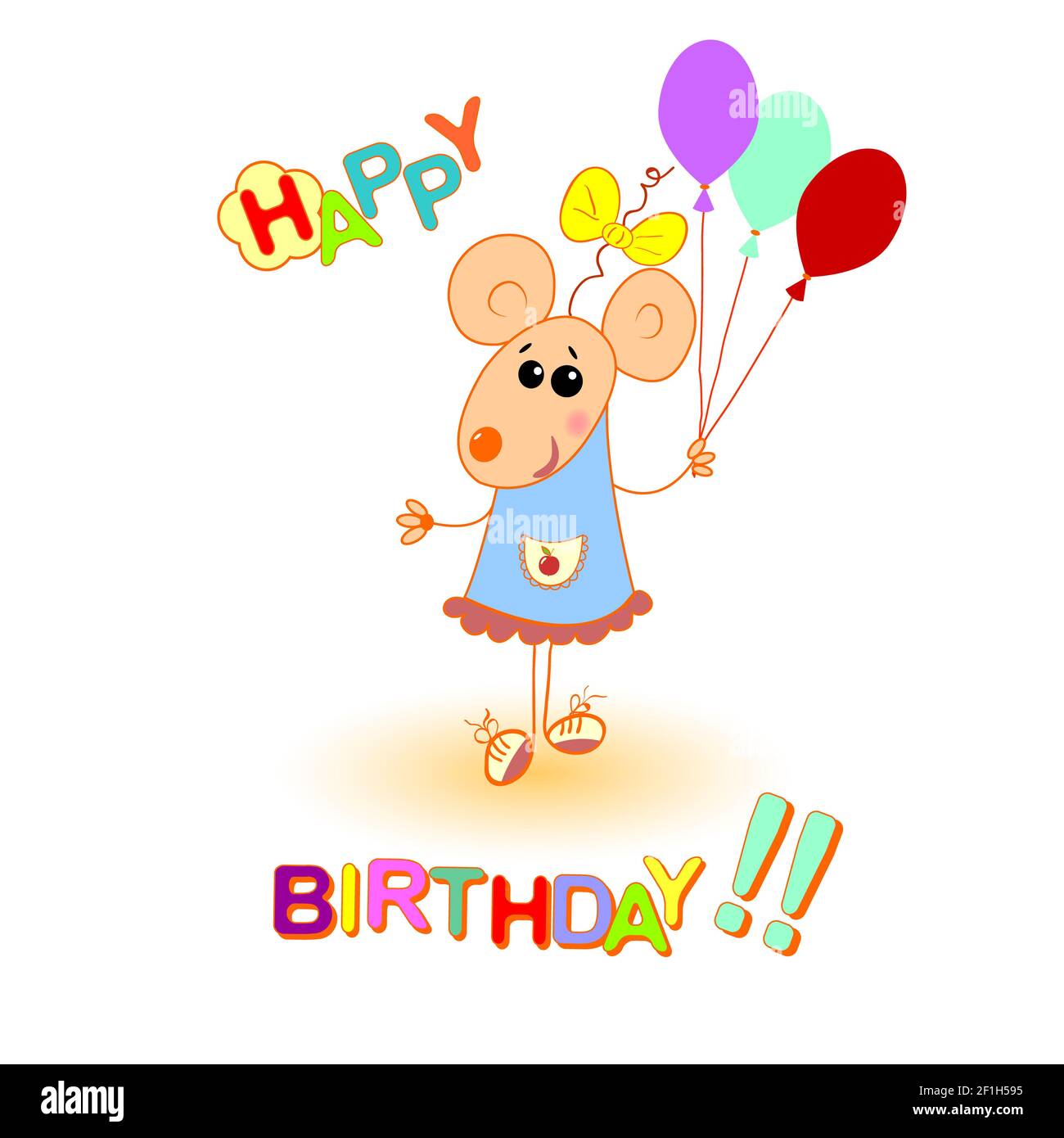 Bebé ratón feliz cumpleaños tarjeta de felicitación Fotografía de stock -  Alamy