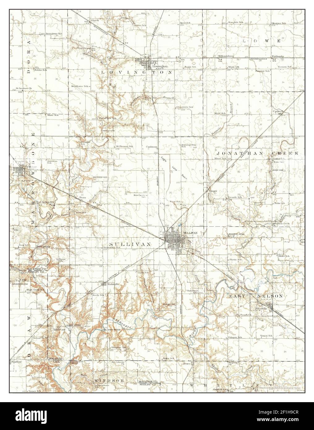 Mapa de sullivan Imágenes recortadas de stock Alamy