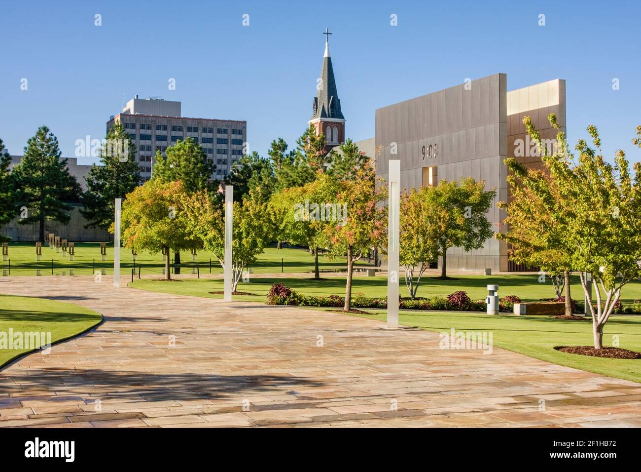 Oklahoma City, Oklahoma, EE.UU. Monumento Nacional al Terrorismo. Foto de stock