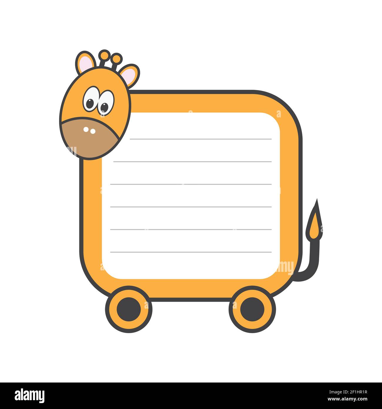 Lista de tareas. Bonita página para notas.Cuadernos,calcomanías, diario,  accesorios escolares. Bonito diseño vectorial con jirafa Imagen Vector de  stock - Alamy