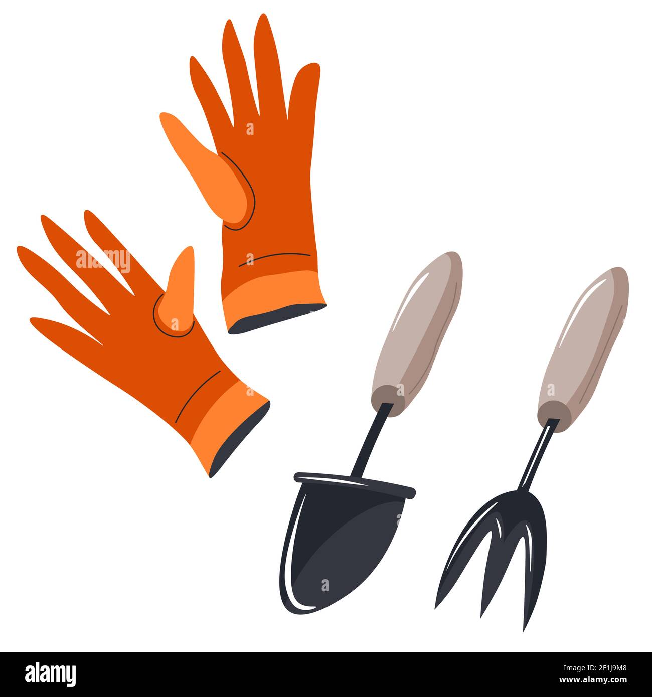 herramientas para la jardinería la agricultura Imagen Vector stock - Alamy