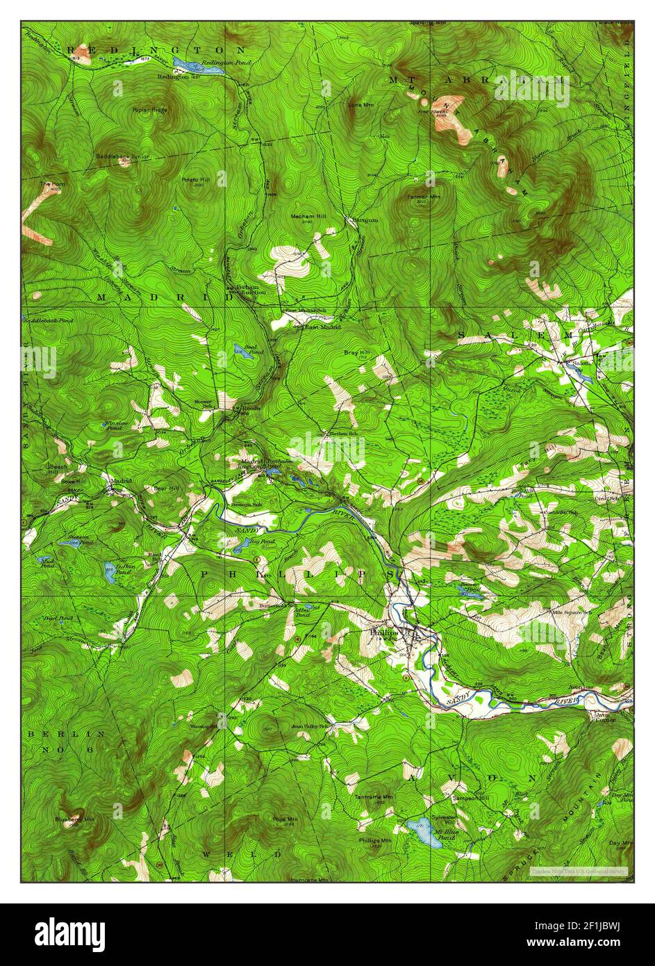 Mapa de phillips maine Imágenes recortadas de stock Alamy