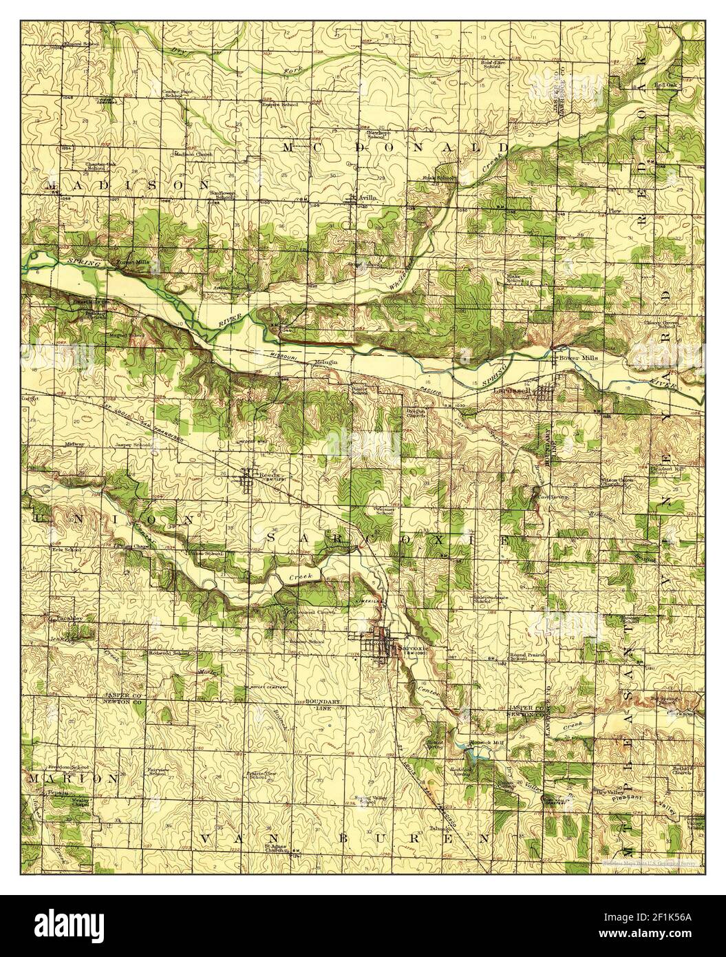 Mapa de sarcoxie missouri fotografías e imágenes de alta resolución Alamy