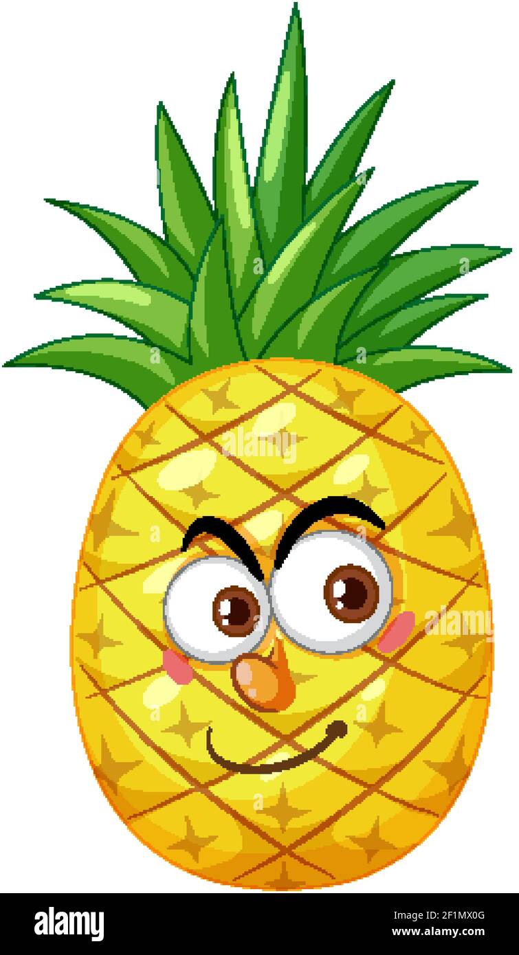 Piña De Dibujos Animados Con Cara