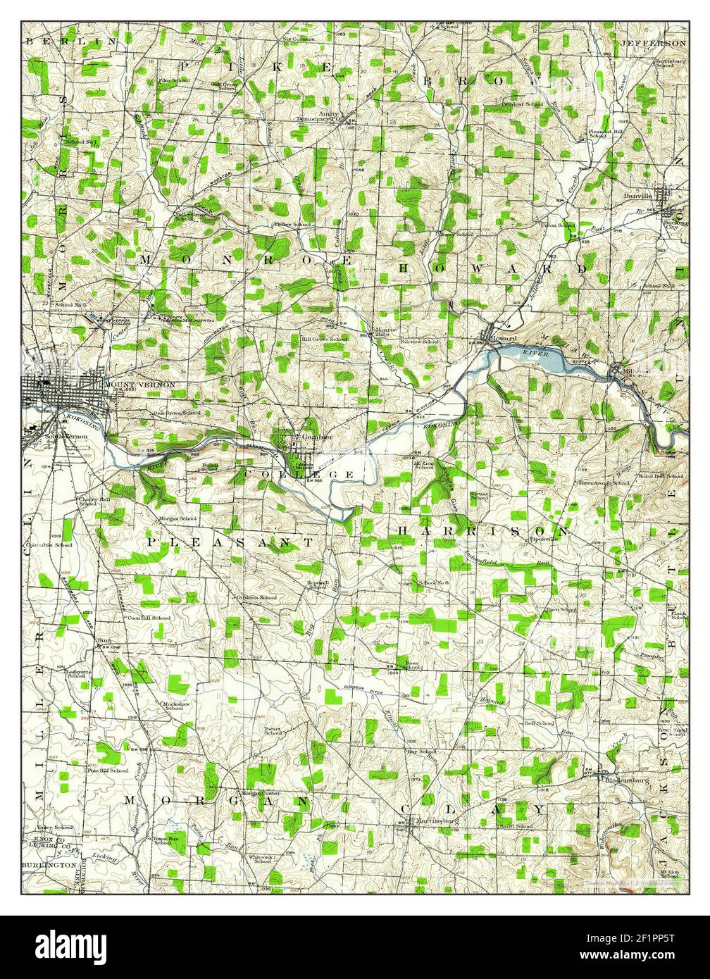 Mapa de gambier ohio fotografías e imágenes de alta resolución Alamy