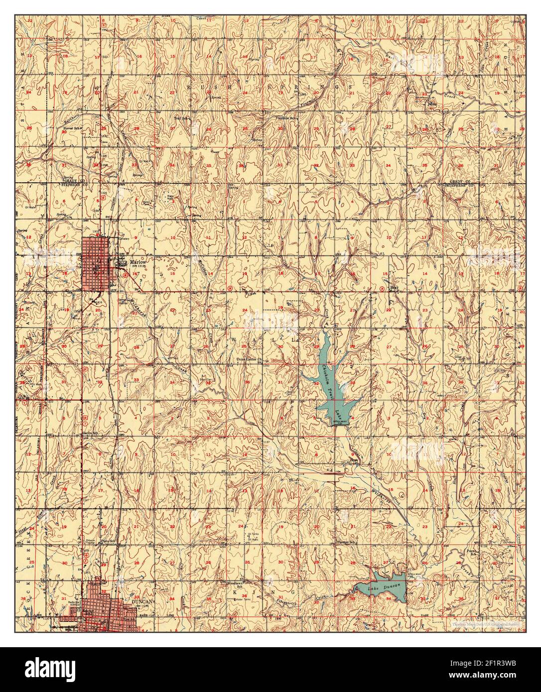 Mappa di marlow oklahoma fotografías e imágenes de alta resolución Alamy