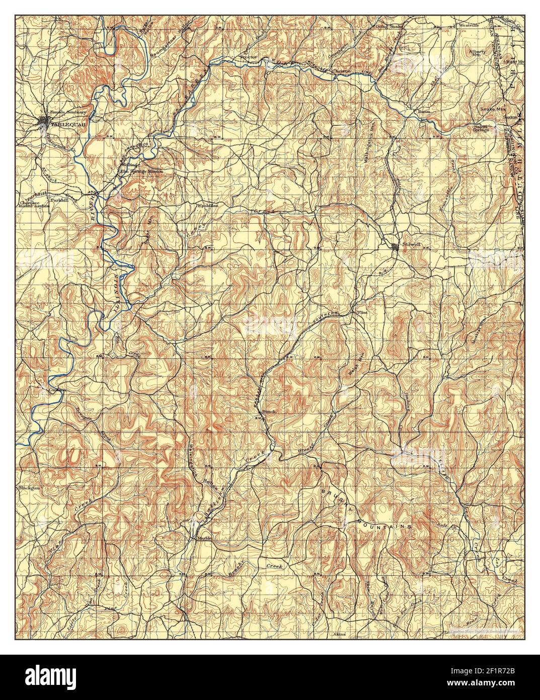 Mapa de tahlequah oklahoma Imágenes recortadas de stock Alamy