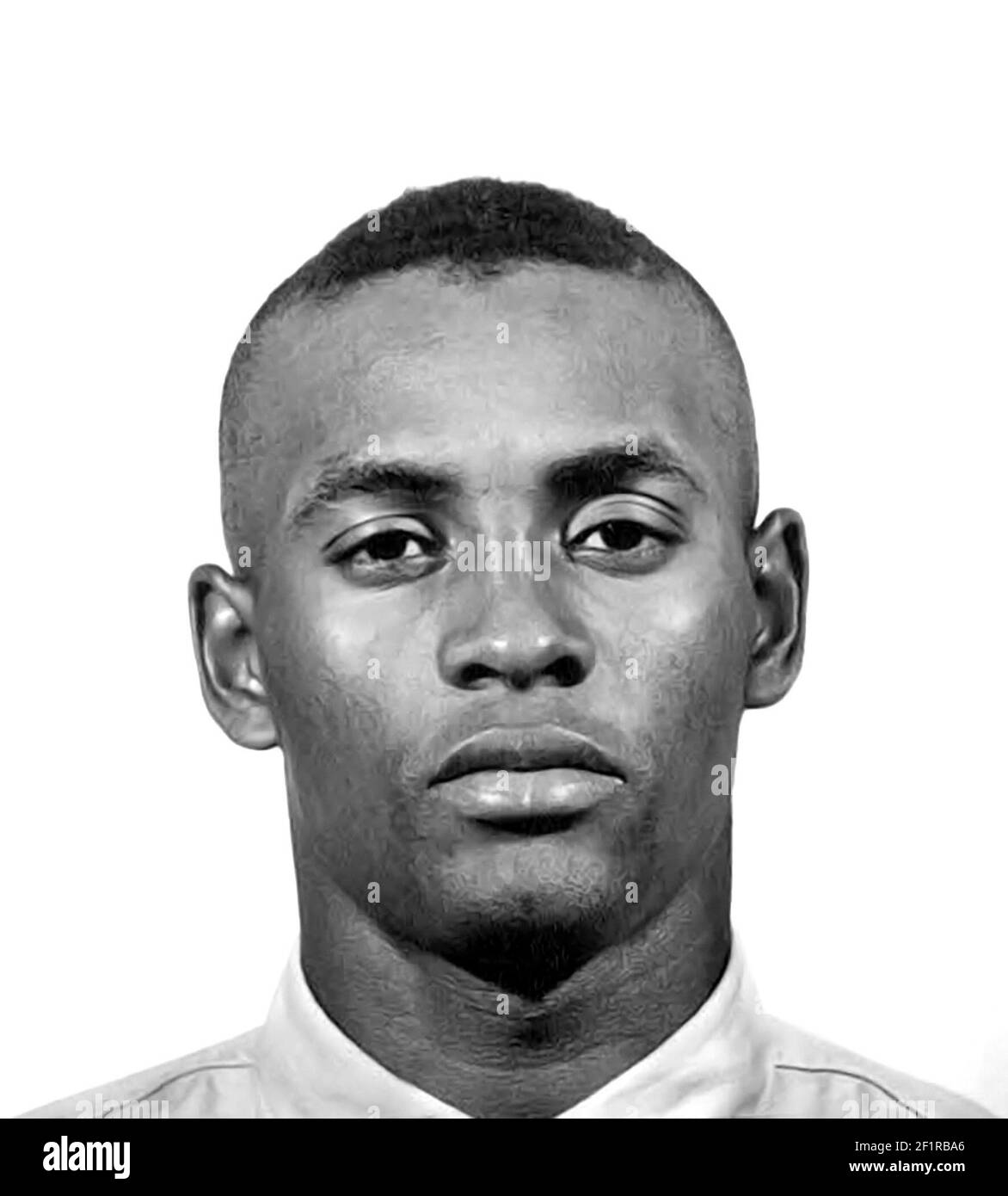 Roberto Clemente. Retrato del jugador de béisbol puertorriqueño, Roberto Enrique Clemente Walker (1934-1972), foto del cuerpo de Infantería de Marina de los Estados Unidos, 1958 Foto de stock