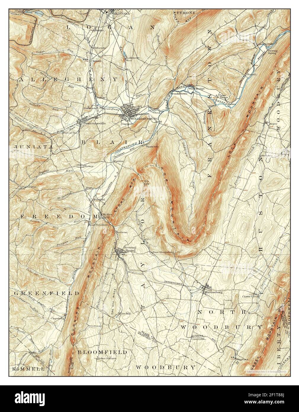 Mapa de hollidaysburg fotografías e imágenes de alta resolución Alamy