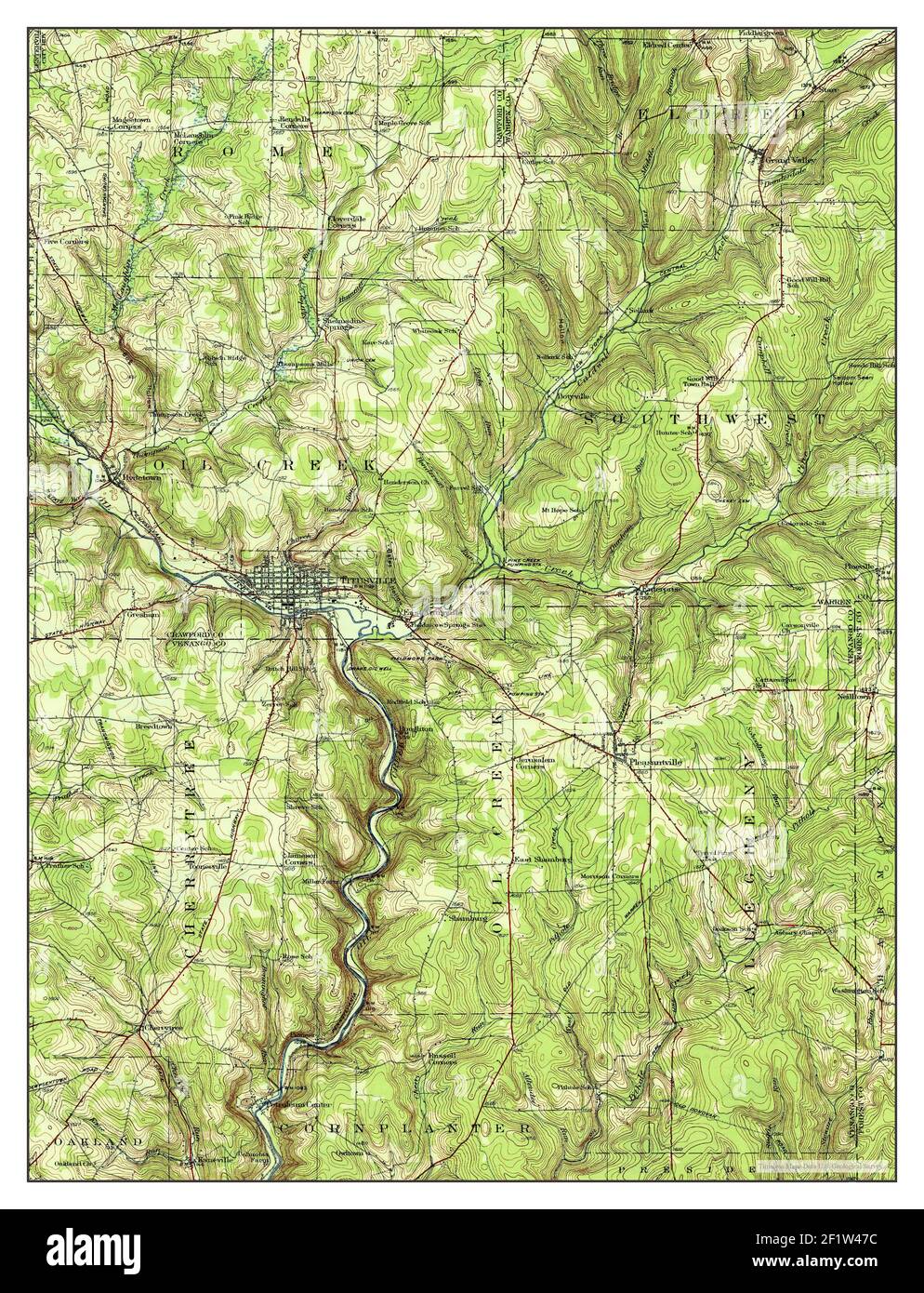 Mapa de titusville pensilvania fotografías e imágenes de alta