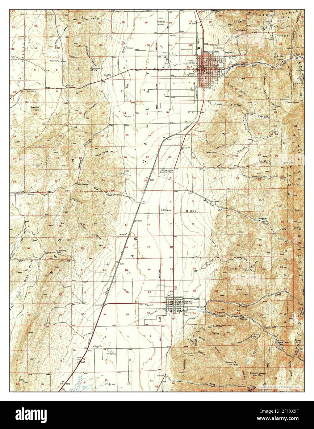 Mapa de nephi utah Imágenes recortadas de stock Alamy