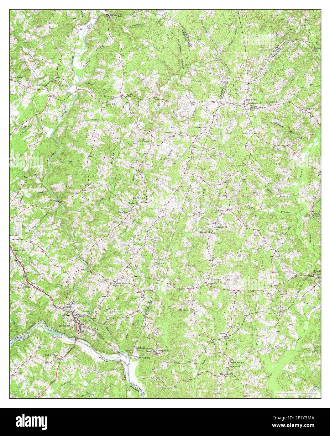 Mapa de brookneal virginia fotografías e imágenes de alta resolución