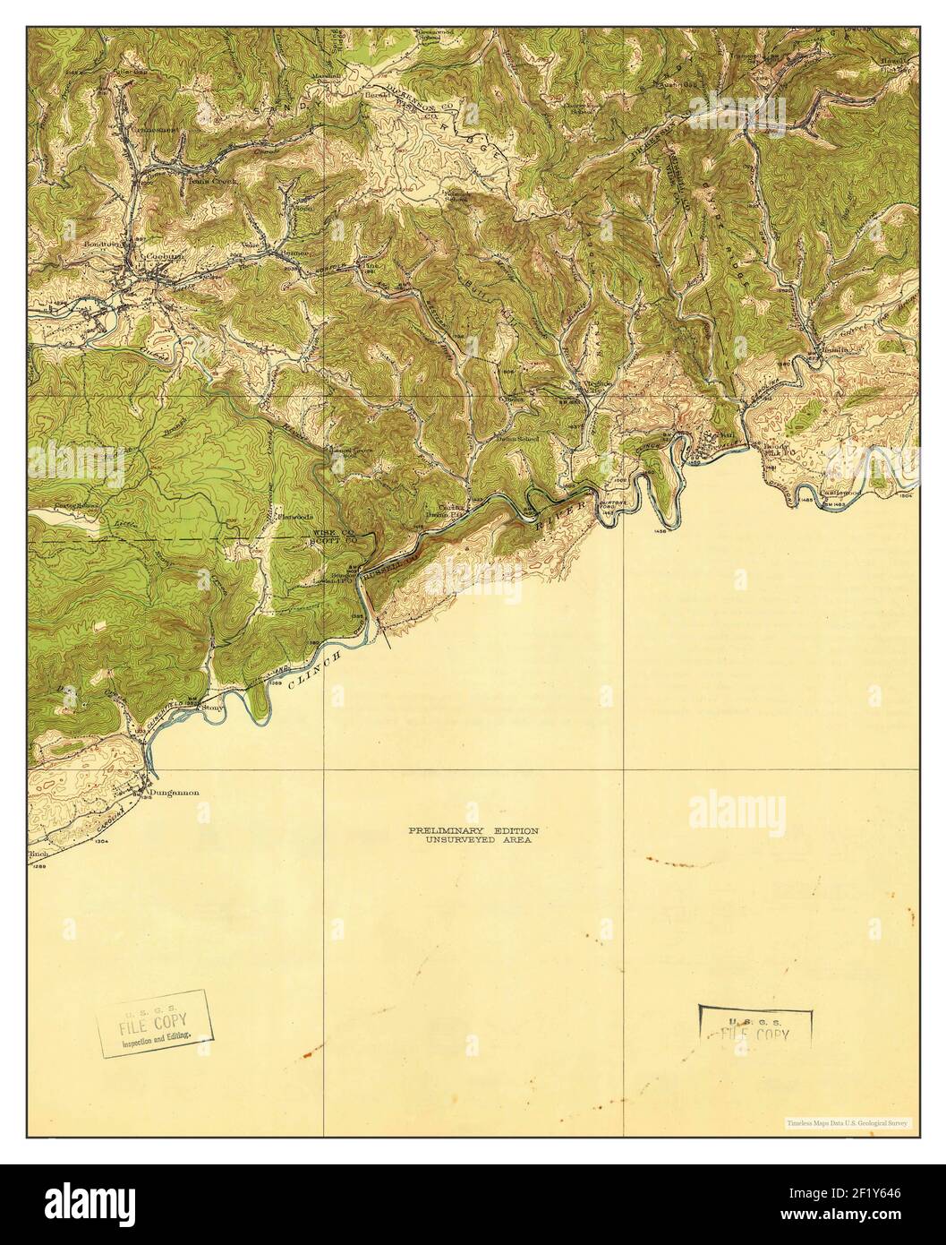 Mapa de coeburn virginia fotografías e imágenes de alta resolución Alamy