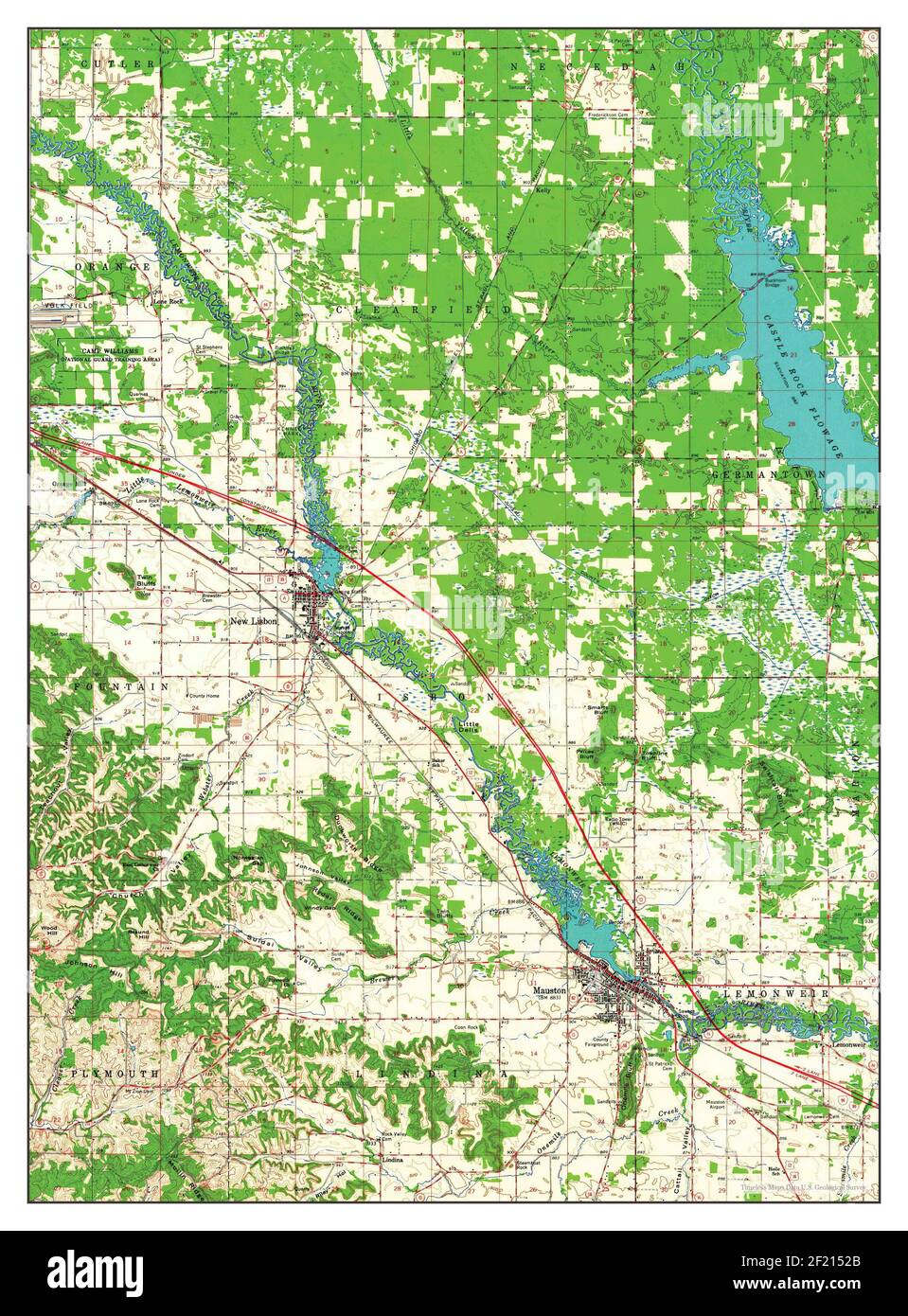 Mapa de mauston wisconsin Imágenes recortadas de stock Alamy