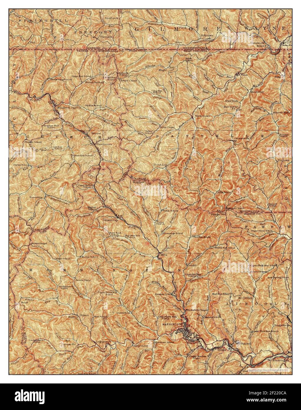 Mapa de mannington virginia fotografías e imágenes de alta resolución